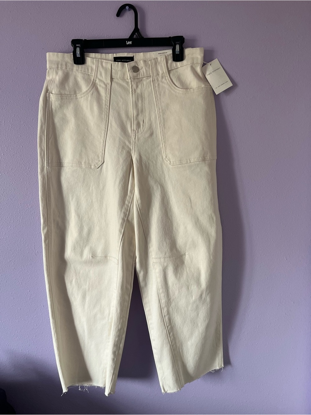 Women’s Cream High-Rise Utility Jeans